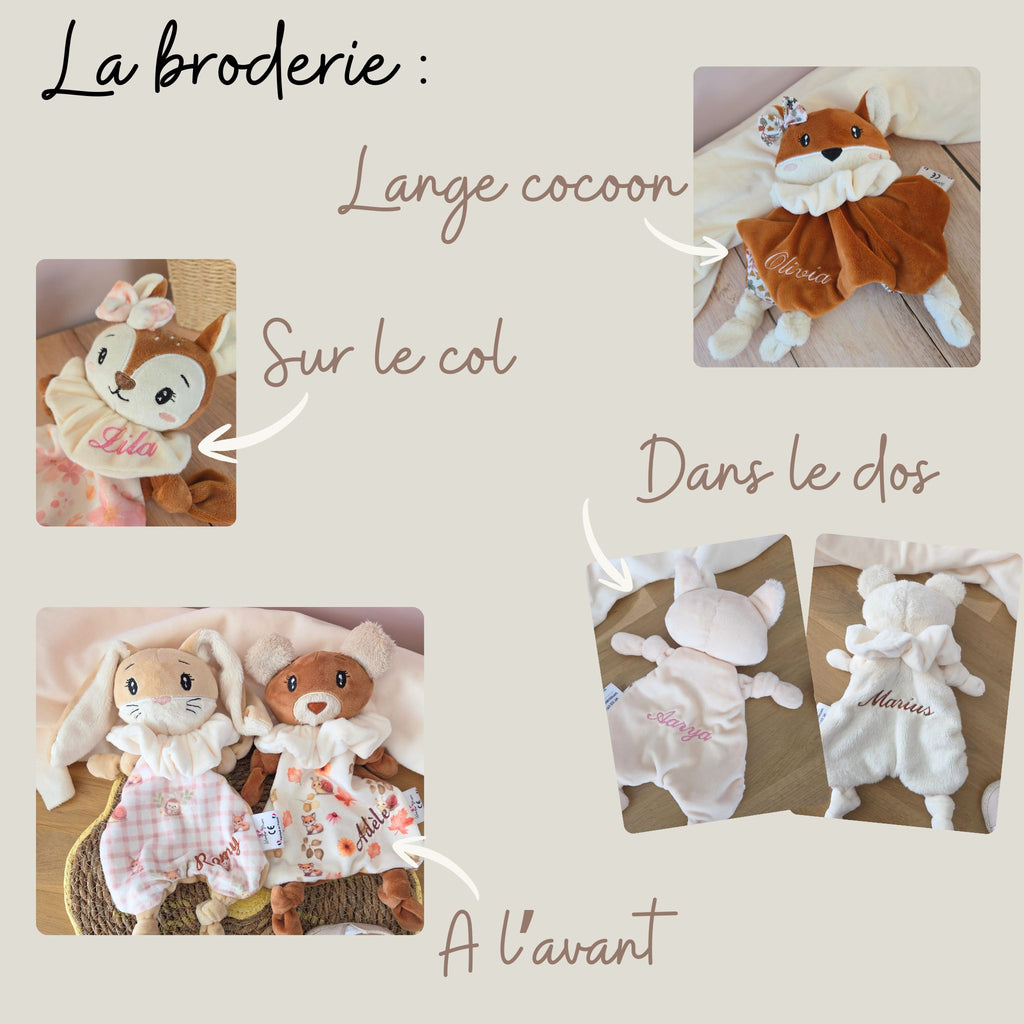Doudou Loup Gris Personnalisé