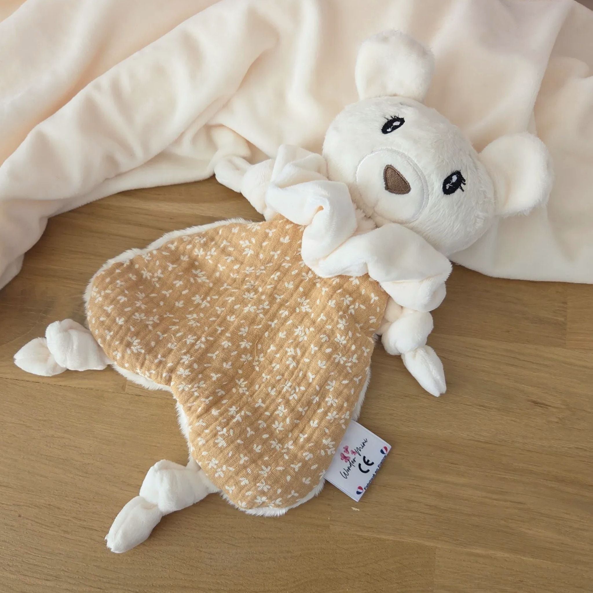 Doudou Ours Blanc Personnalisable