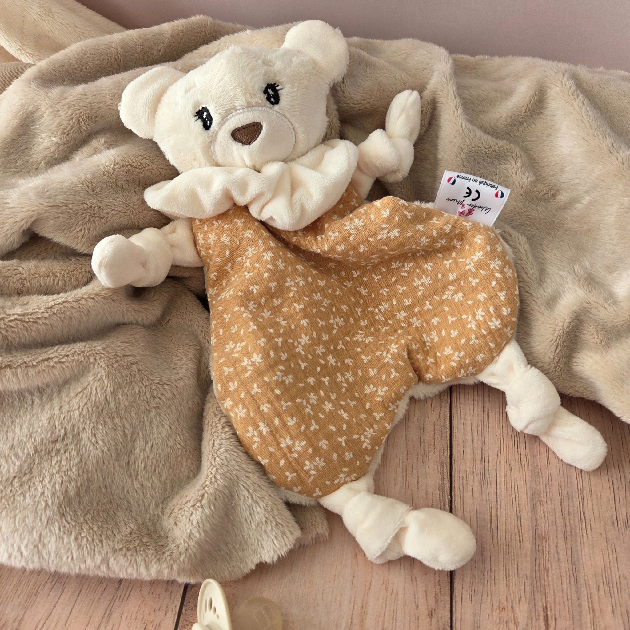 Doudou Ours Blanc Personnalisable
