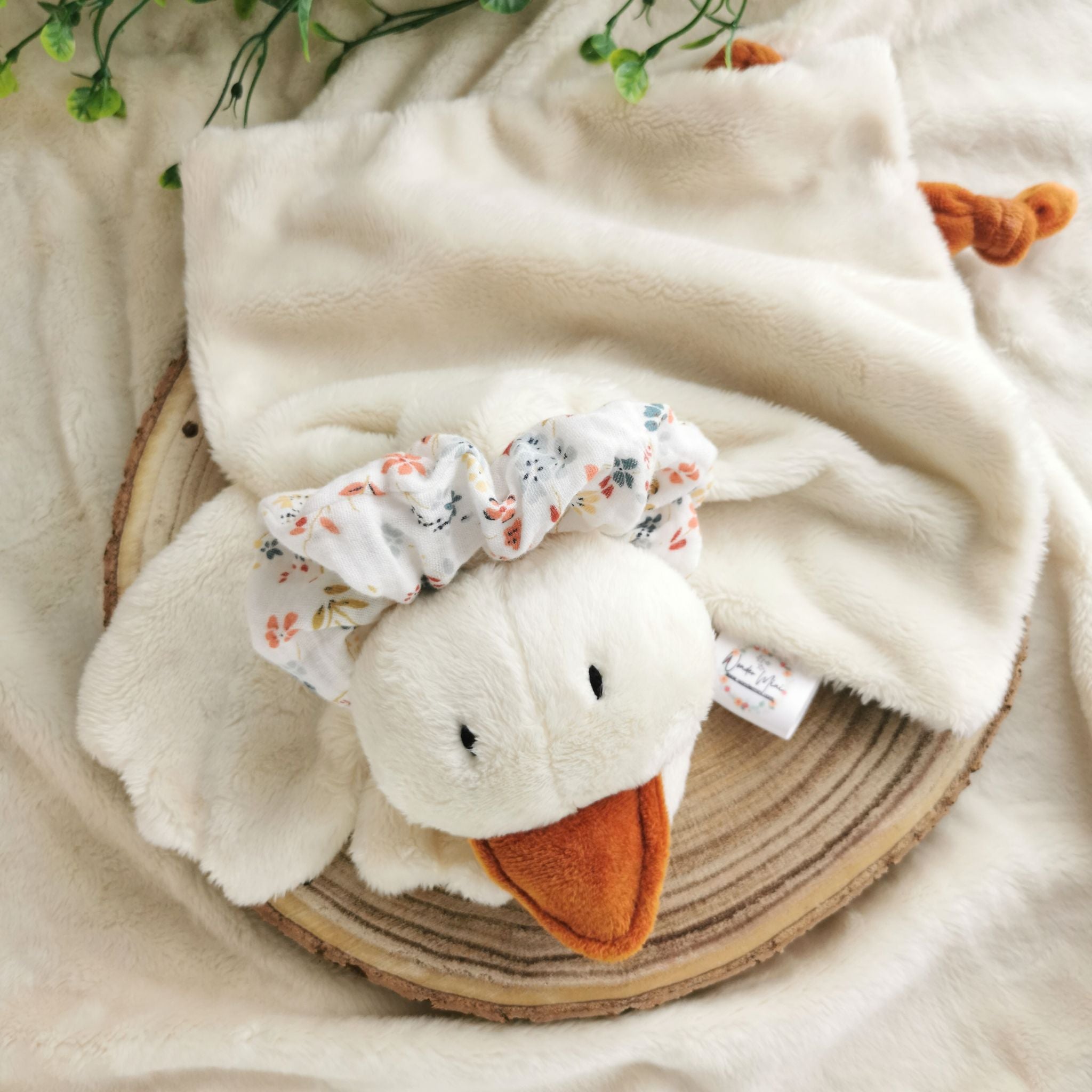 Doudou Oie Blanche personnalisable