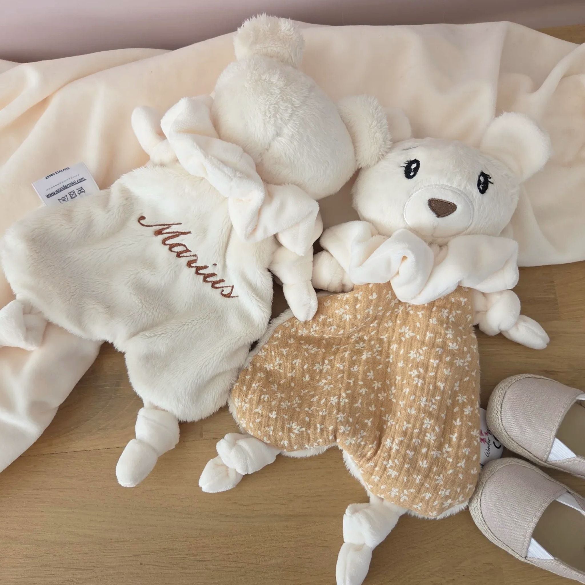 Doudou Ours Blanc Personnalisable