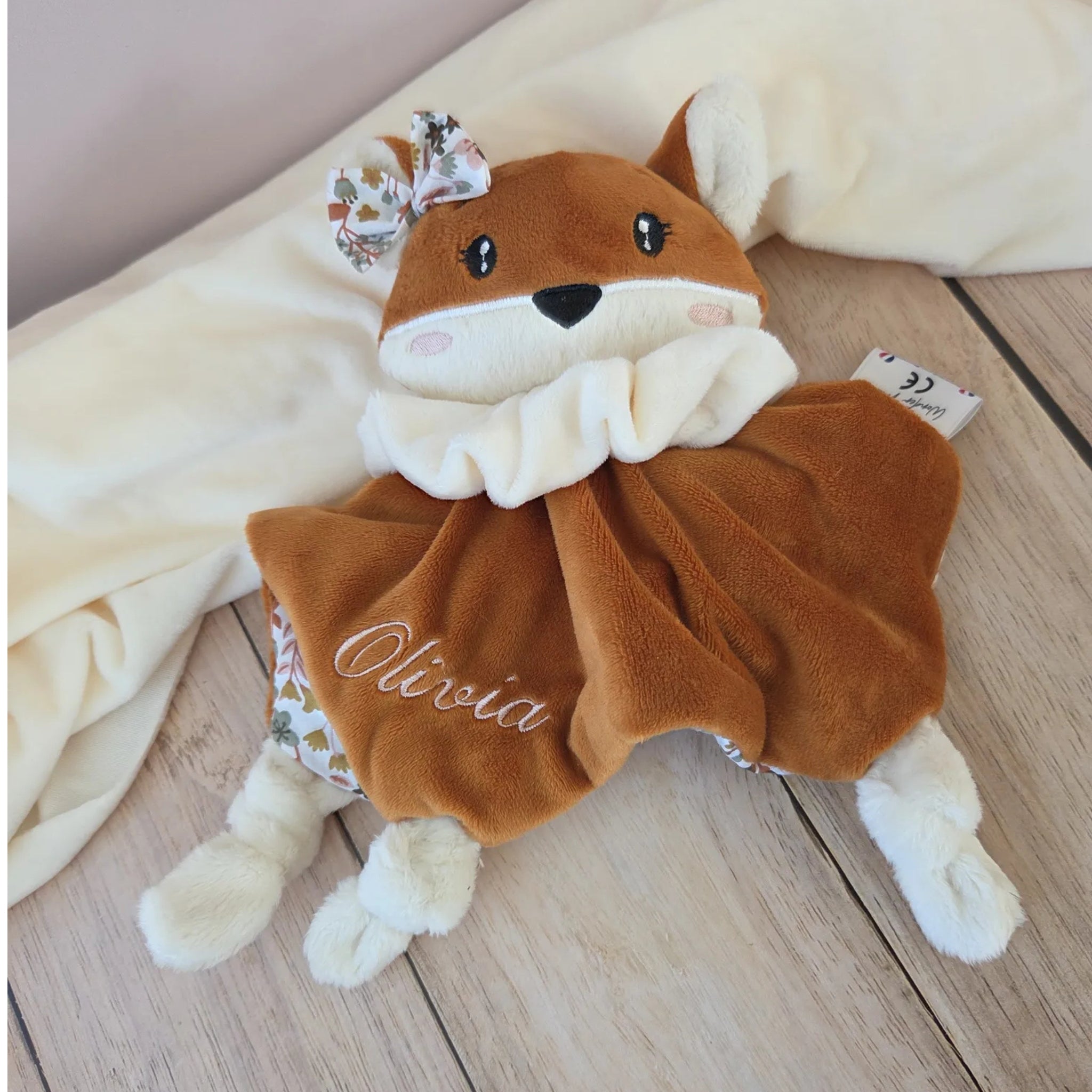 Doudou Renard Roux Personnalisable