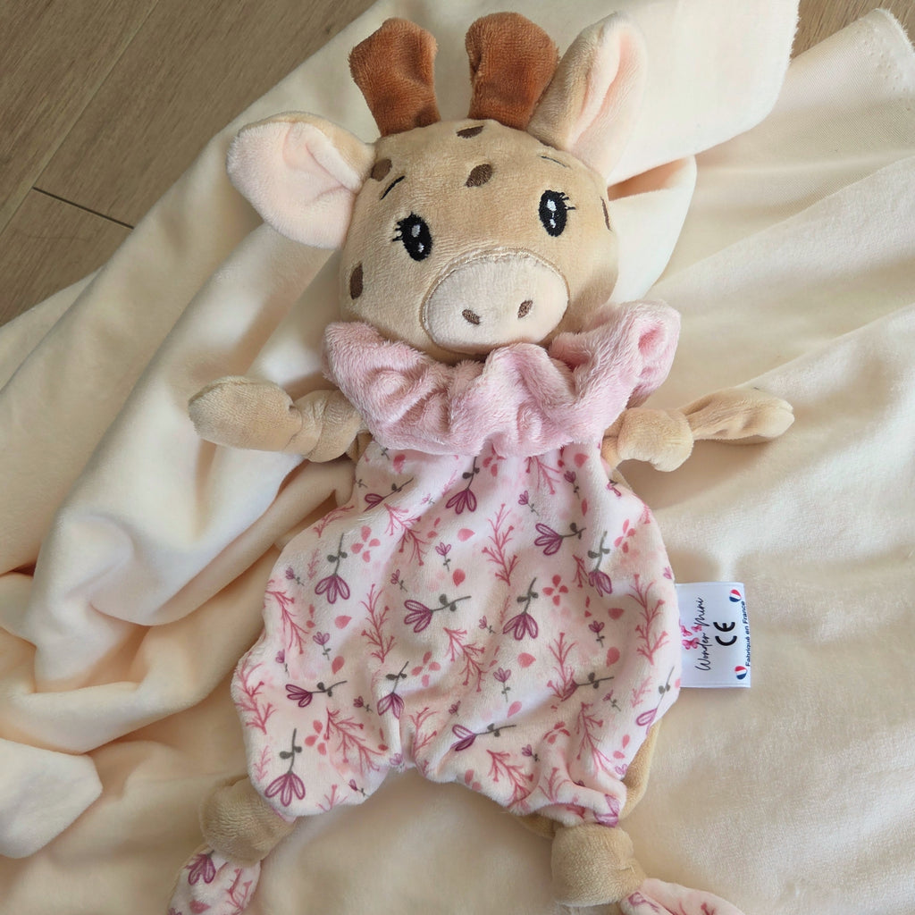 Doudou Girafe - doudou à personnaliser | fait main