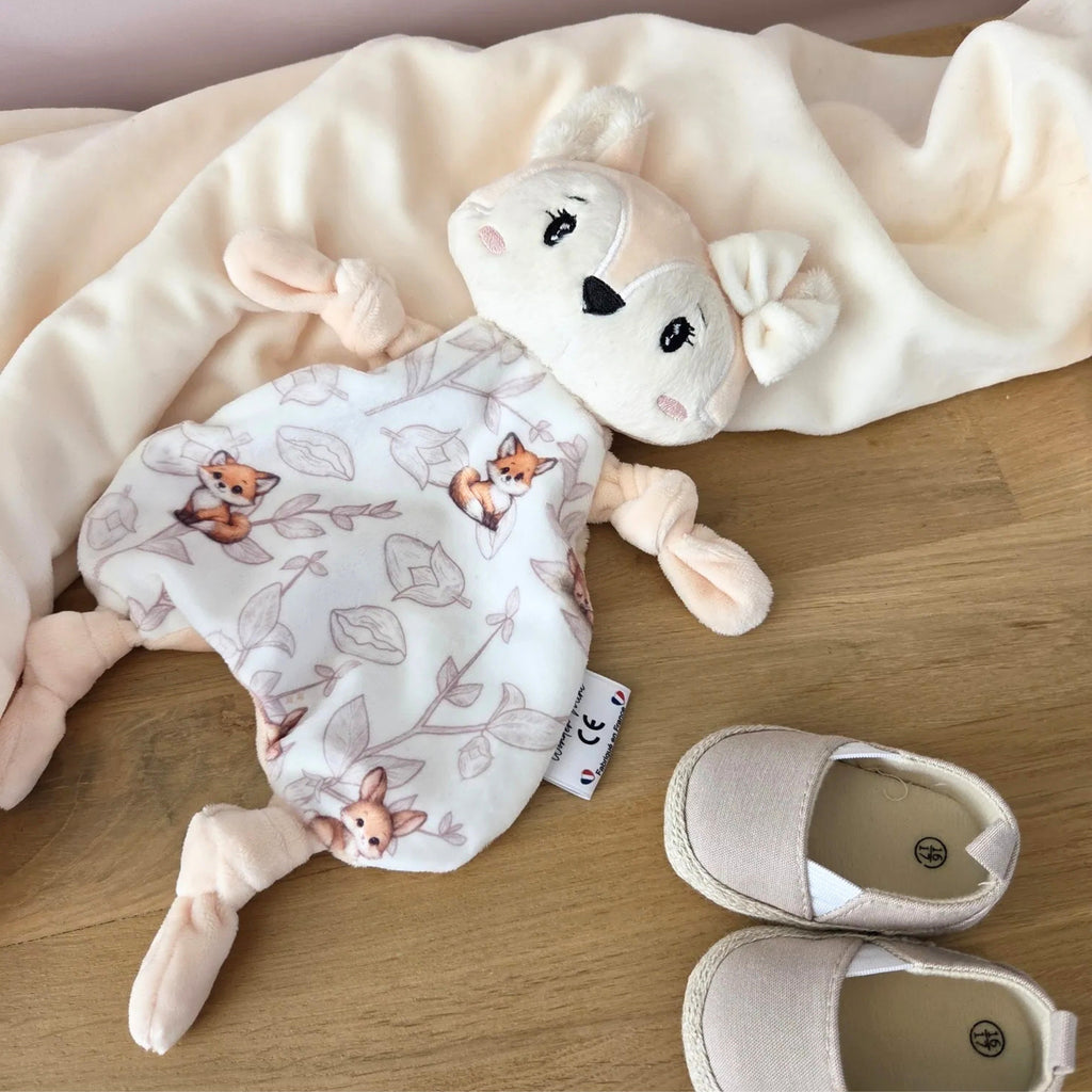 Doudou Loup Rose fait main - personnalisé