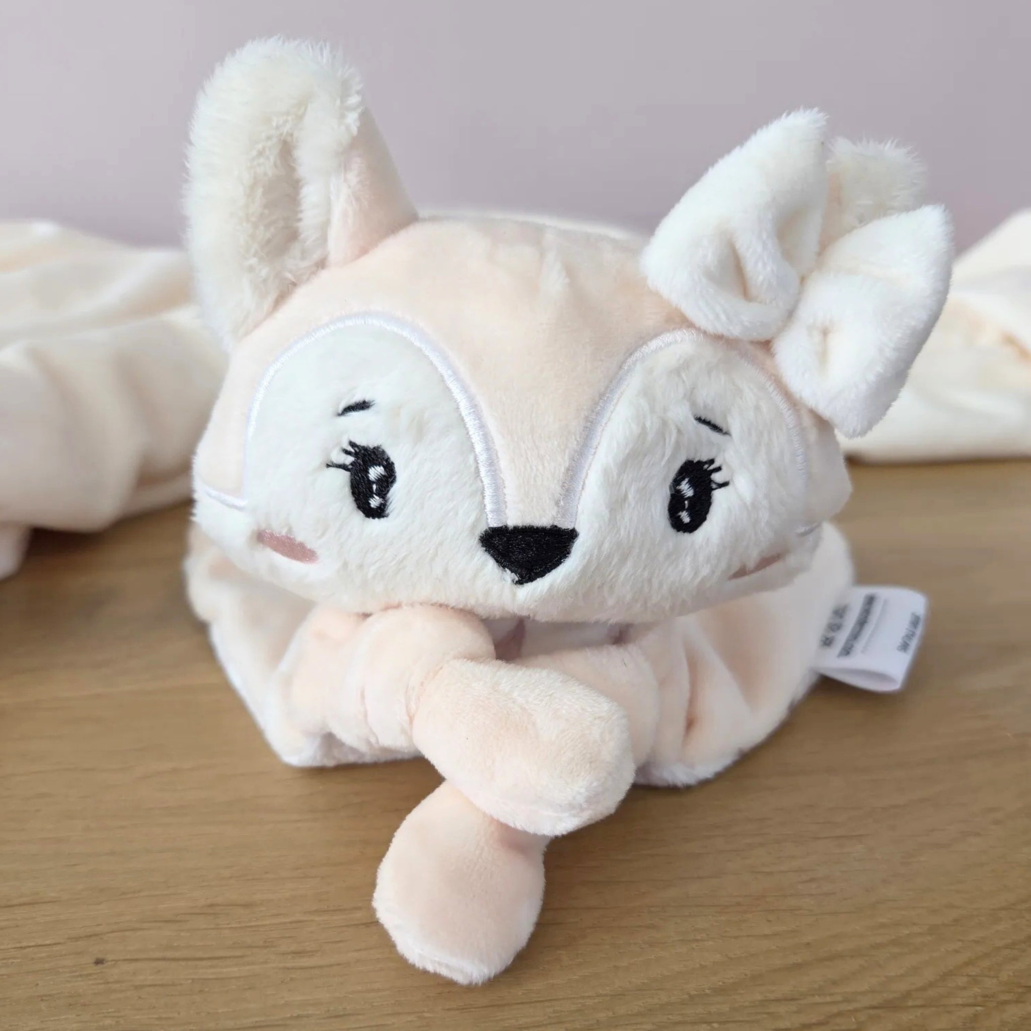 Doudou Loup Rose fait main - personnalisé