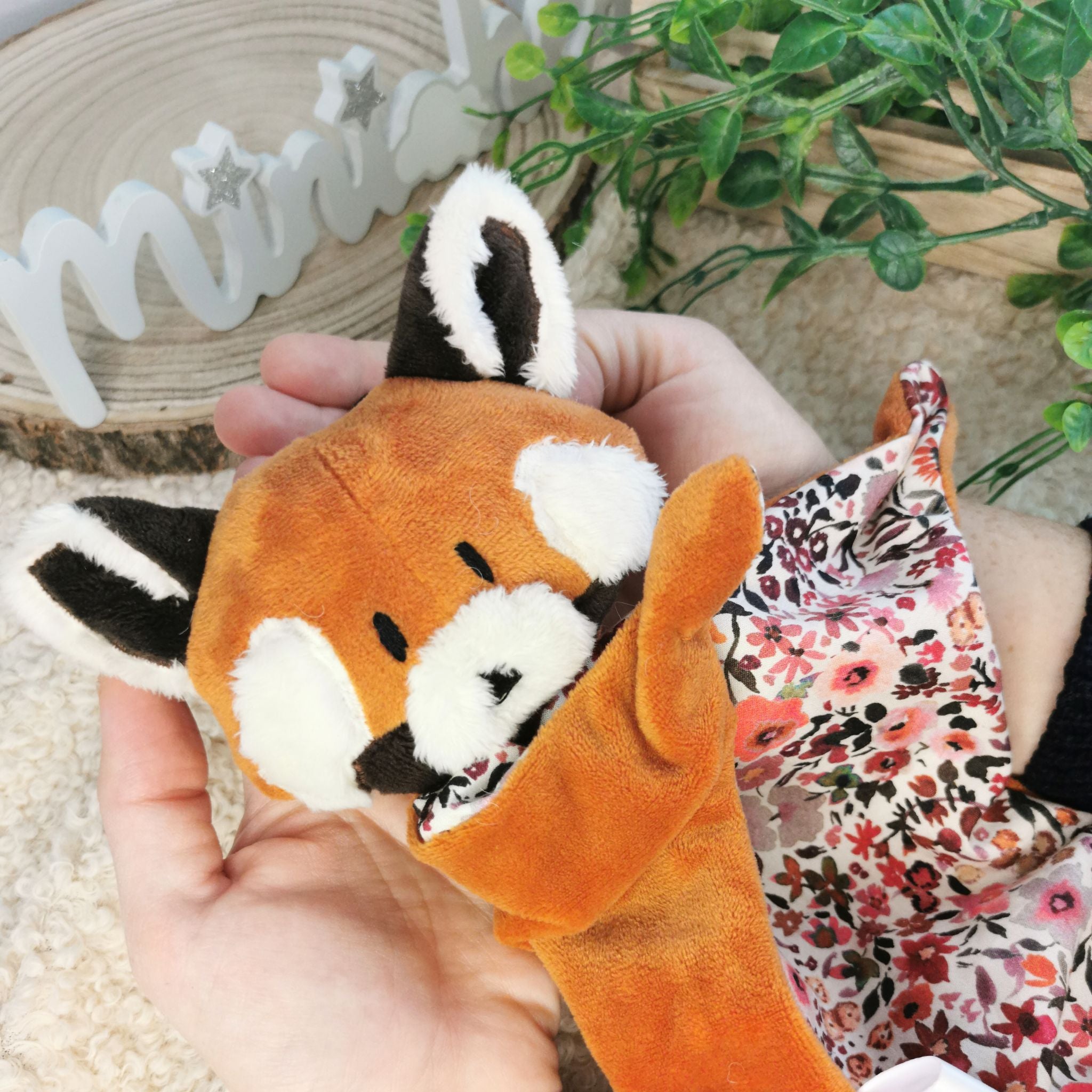 Doudou Panda Roux Personnalisable