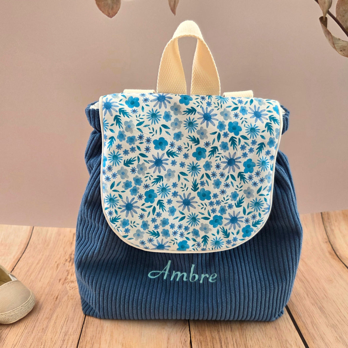 Sac à dos à dos enfant personnalisable - Bleu Jean