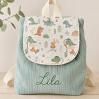 Sac à dos à dos enfant personnalisable - Bleu Céladon