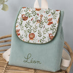 Sac à dos à dos enfant personnalisable - Bleu Céladon