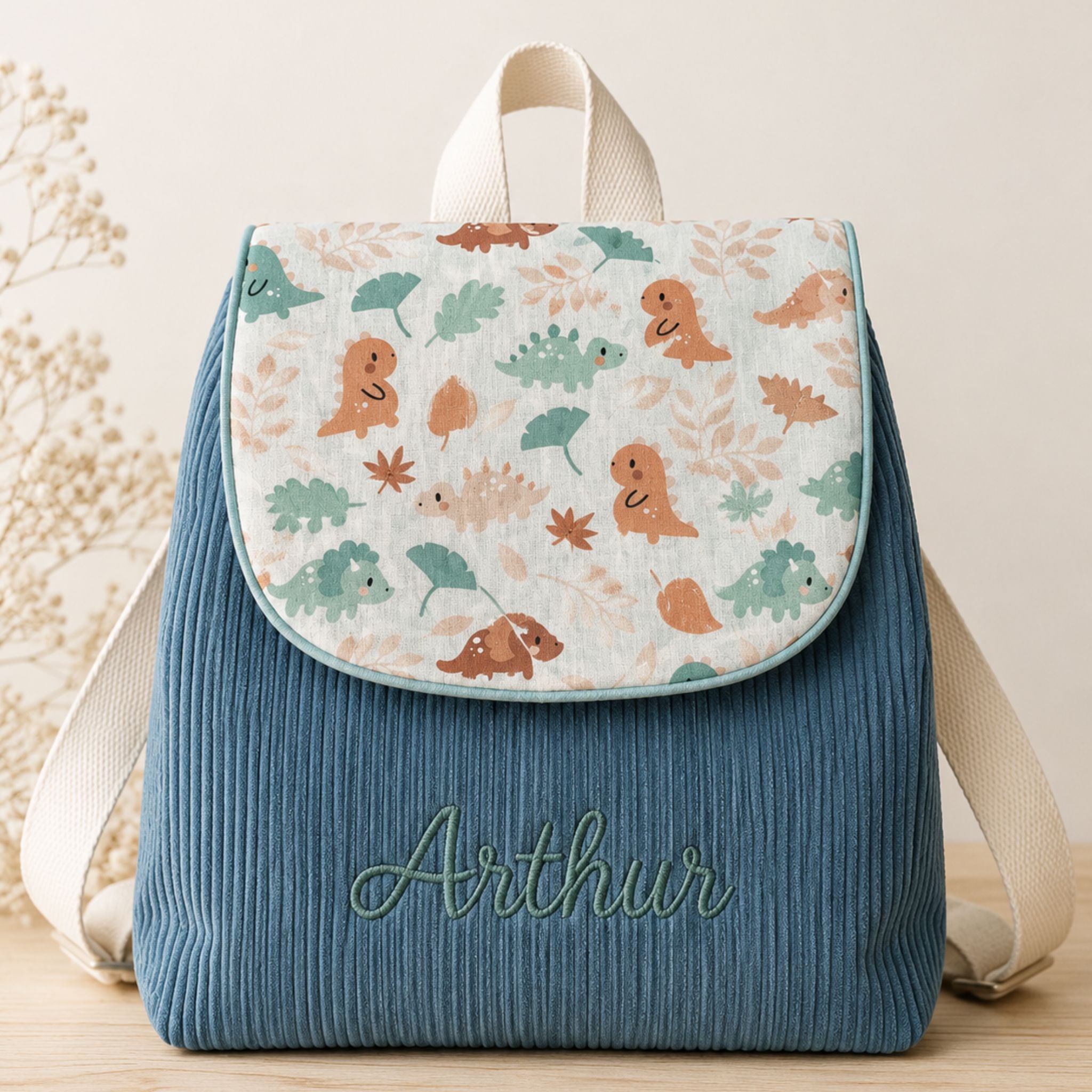 Sac à dos à dos enfant personnalisable - Bleu Jean