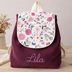Sac à dos à dos enfant personnalisable - Prune
