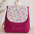 Sac à dos à dos enfant personnalisable - Orchidée