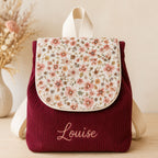Sac à dos à dos enfant personnalisable - Lie de vin