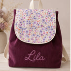 Sac à dos à dos enfant personnalisable - Prune