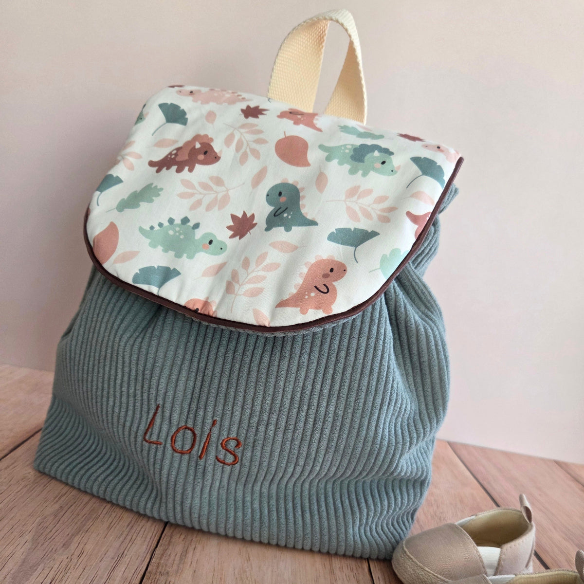 Sac à dos à dos enfant personnalisable - Bleu Céladon