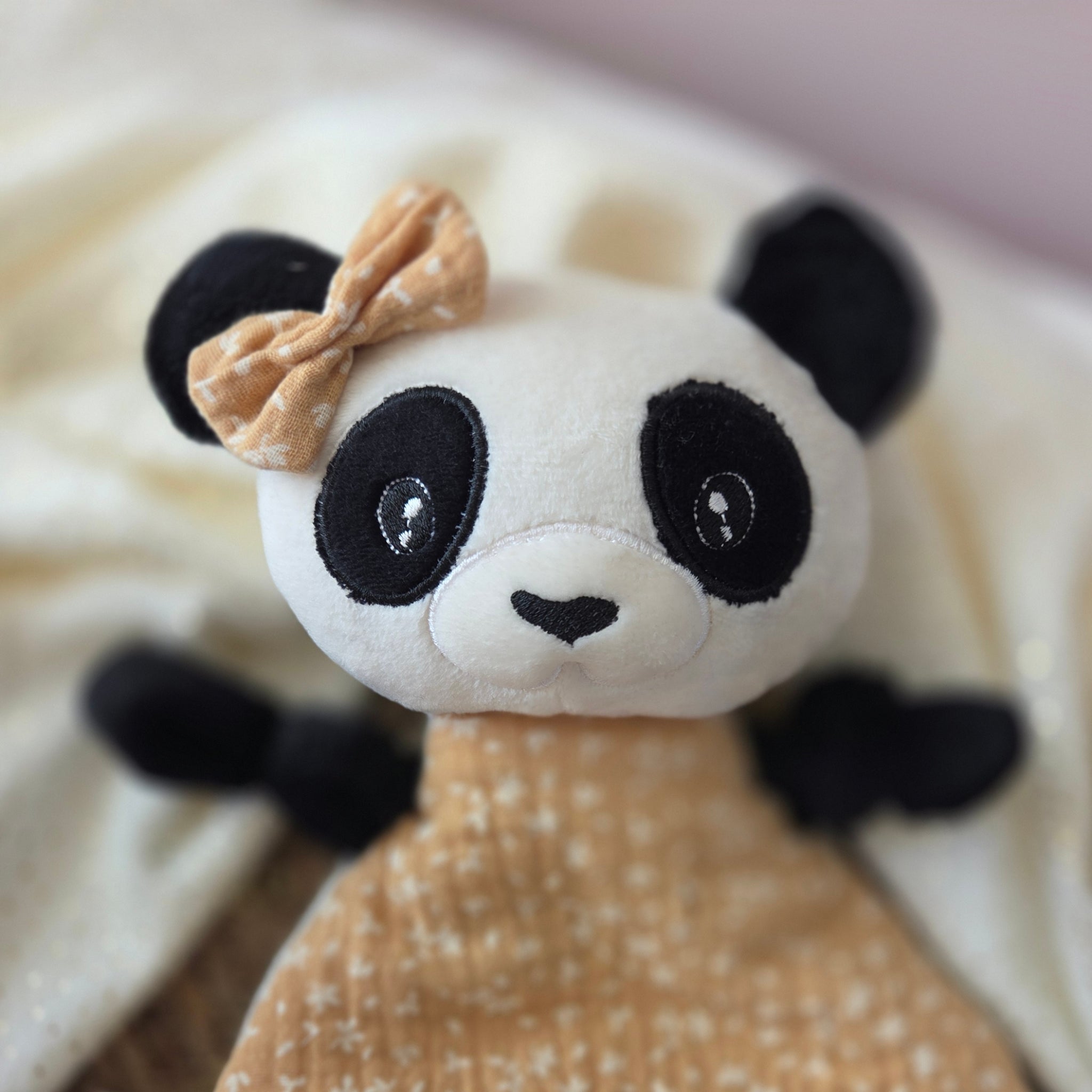 Doudou Panda personnalisé - fait main