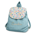 Sac à dos à dos enfant personnalisable - Bleu Céladon