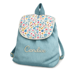 Sac à dos à dos enfant personnalisable - Bleu Céladon