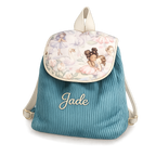 Sac à dos à dos enfant personnalisable - Bleu Pétrole