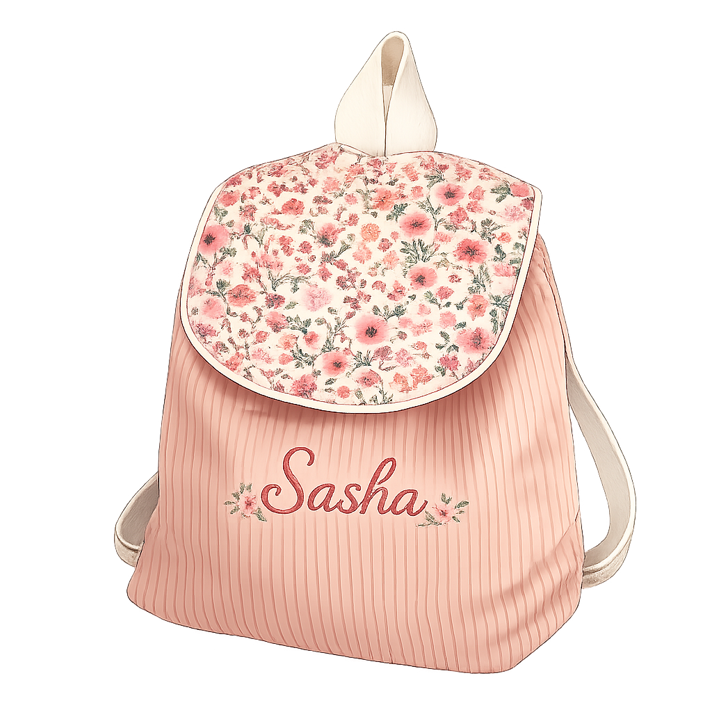 Sac à dos à dos enfant personnalisable - Corail