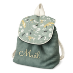 Sac à dos à dos enfant personnalisable - Kaki