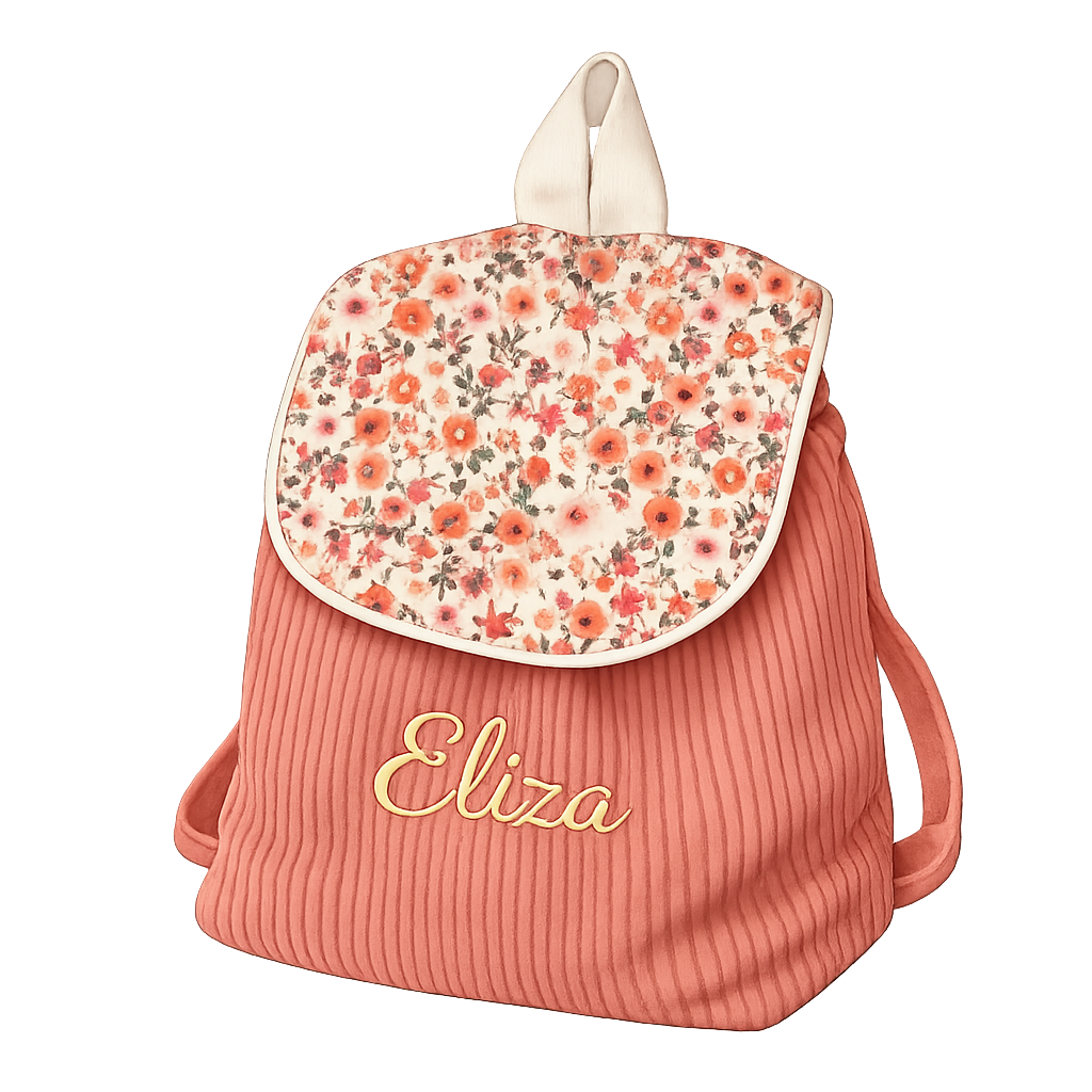 Sac à dos à dos enfant personnalisable - Terracotta