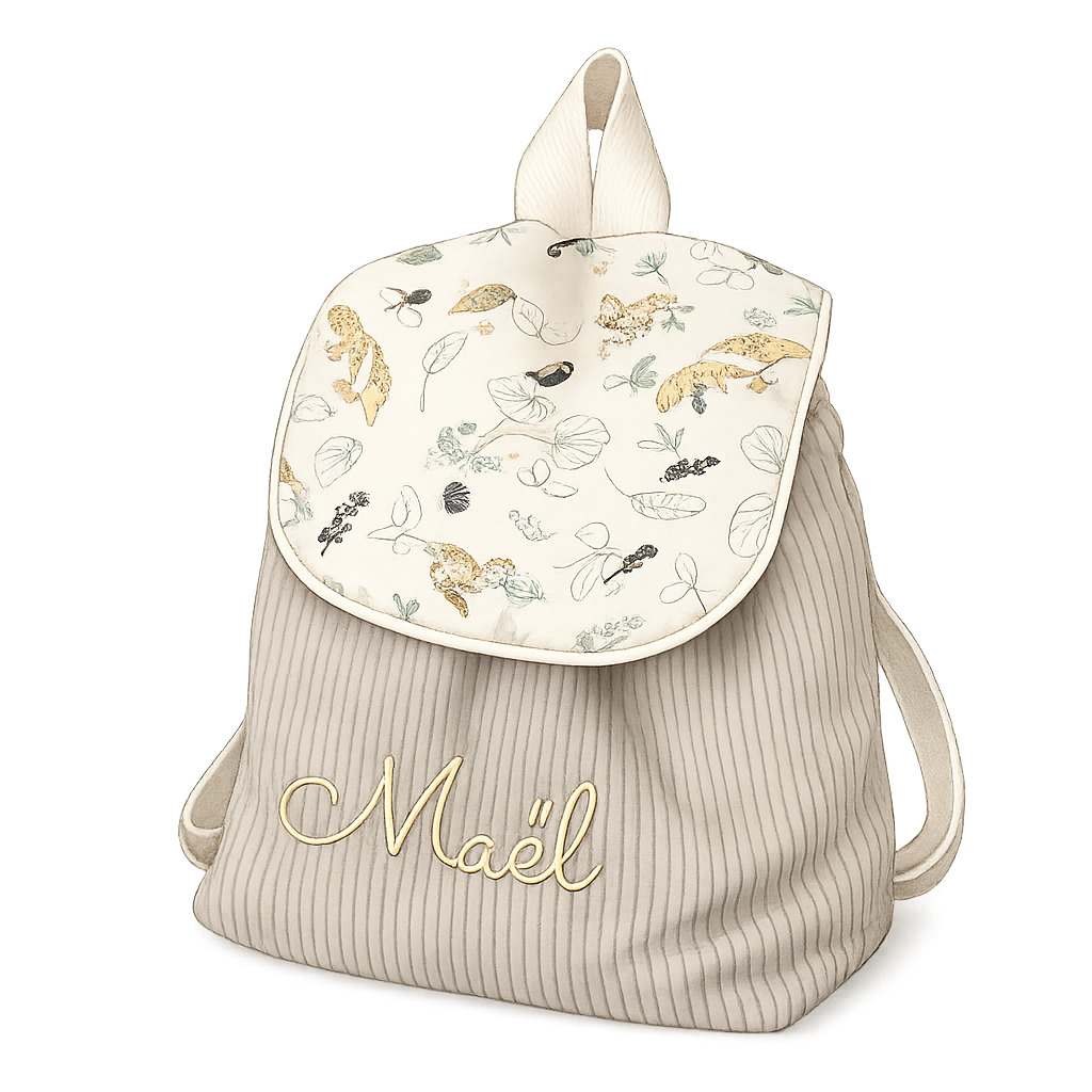 Sac à dos à dos enfant personnalisable - Lin