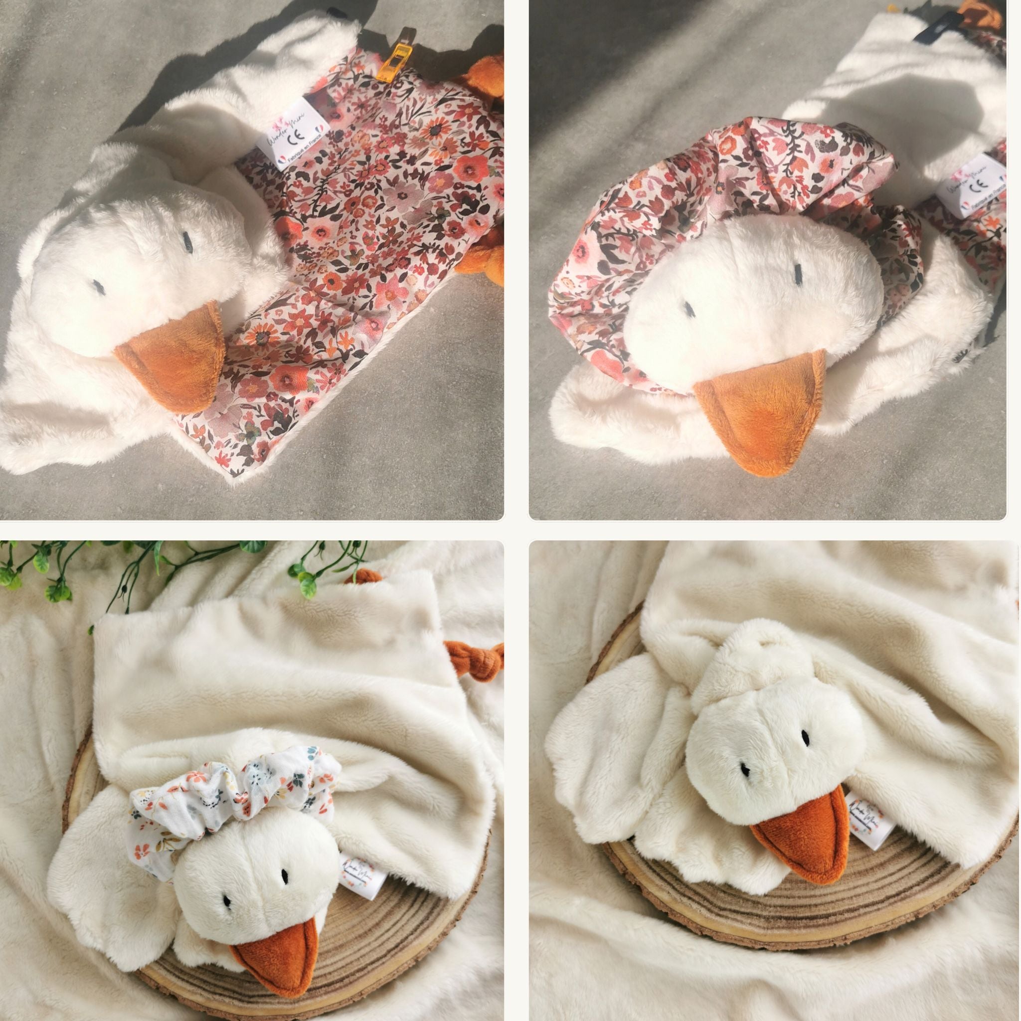 Doudou Oie Blanche personnalisable