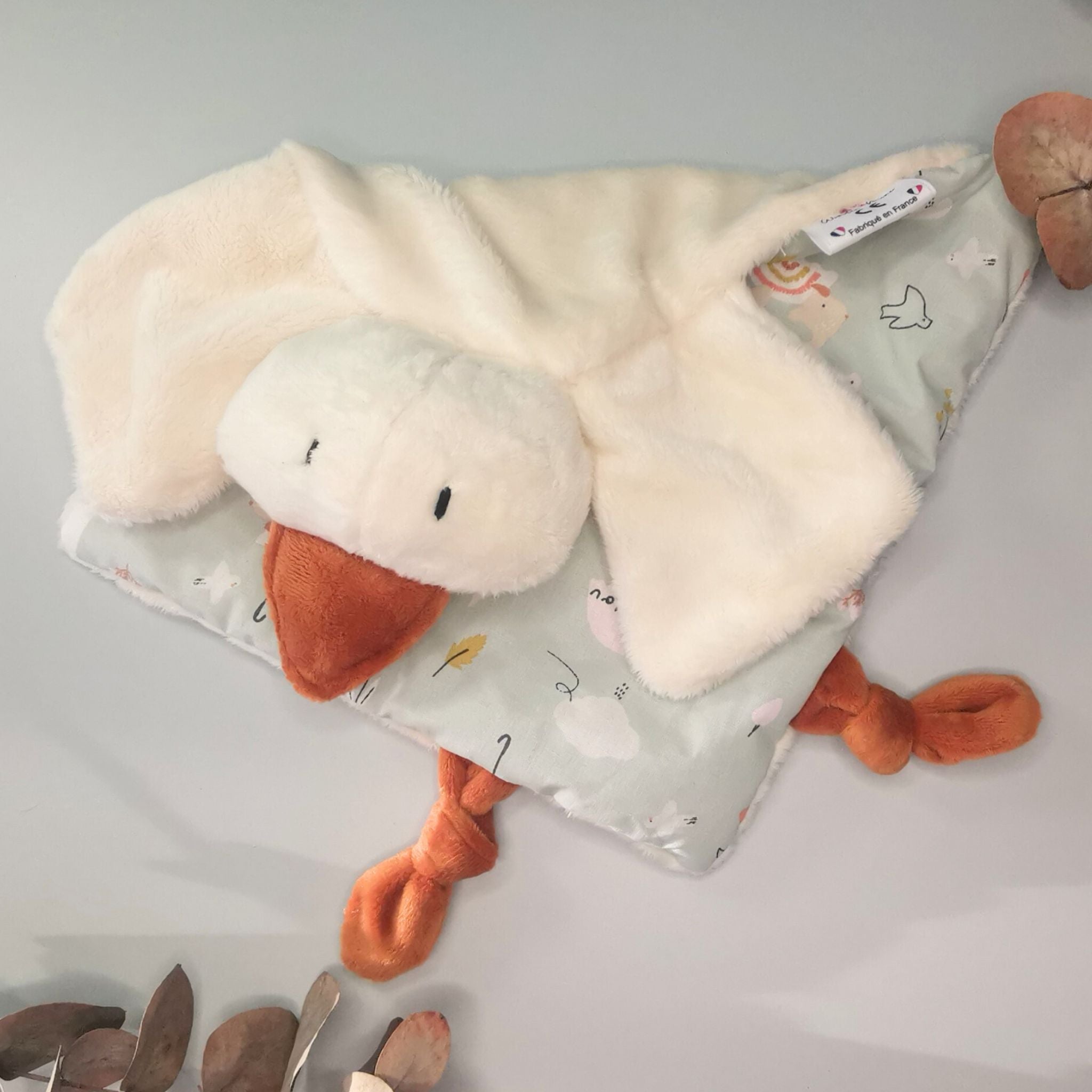 Doudou Oie Blanche personnalisable