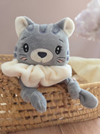 Doudou Chat Tigré Gris Personnalisé Fait Main