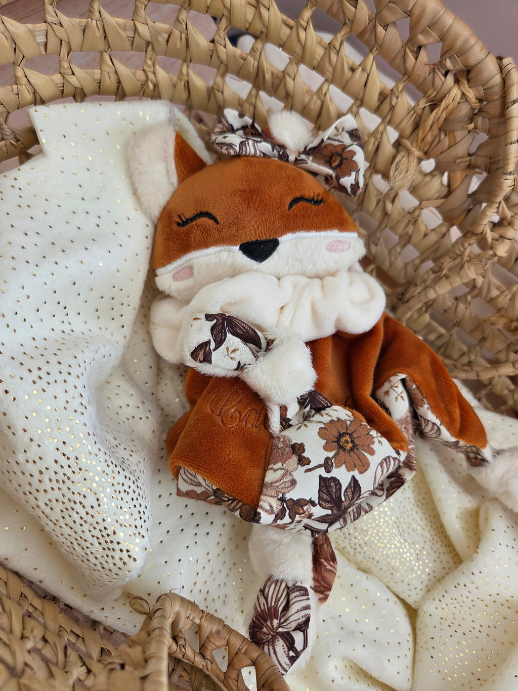 Doudou Renard Roux Personnalisable