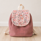 Sac à dos à dos enfant personnalisable - Bois de rose