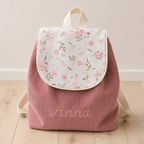Sac à dos à dos enfant personnalisable - Bois de rose